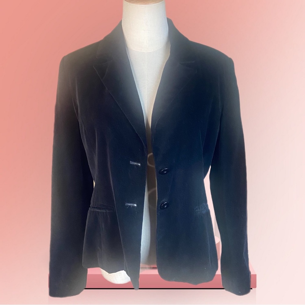 Vintage Black Velvet Blazer